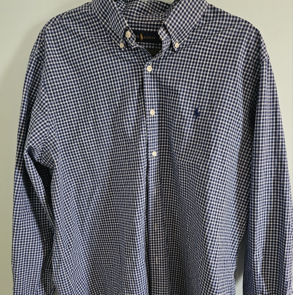 Ralph Lauren Blue and White‎ Casual Button Down Shirt